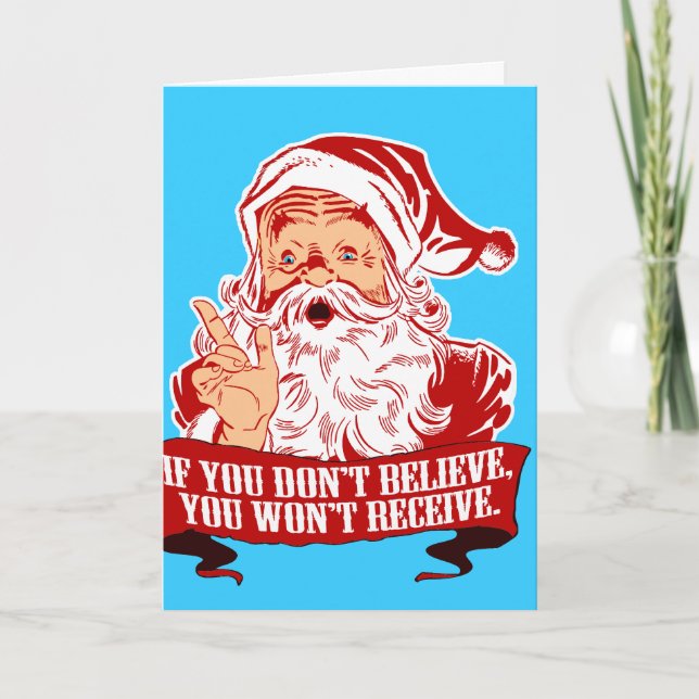 Keine Gläubigen Feiertagskarte (Vorderseite)