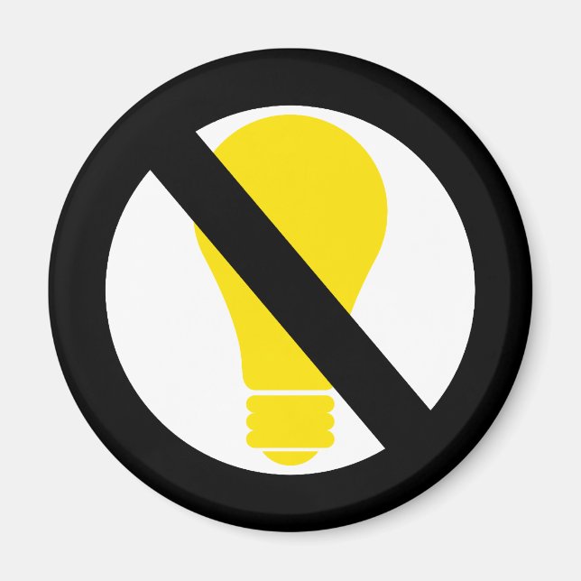 keine Glühbirnen Magnet (Vorne)