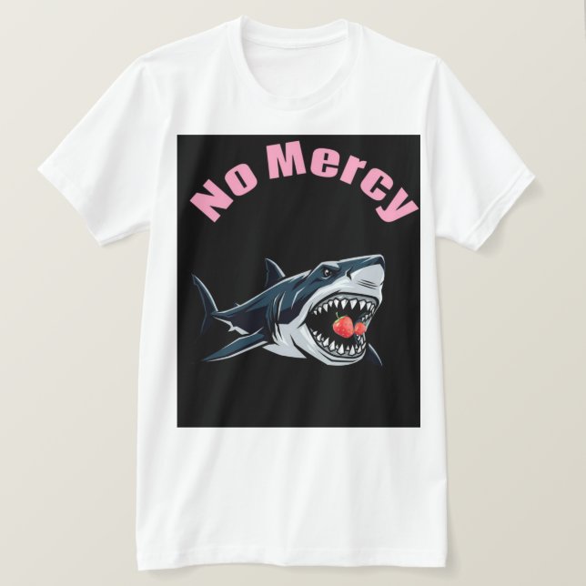 Keine Gnade Erdbeeren Hai T-Shirt (Design vorne)