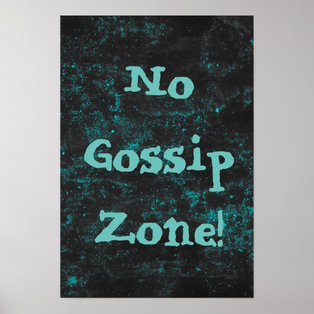 Keine Gossip Zone Blue Poster (Vorne)