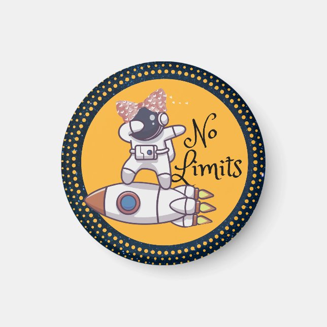 Keine Grenzen für die Einladung der Mädchen-Dusche Magnet (Vorne)