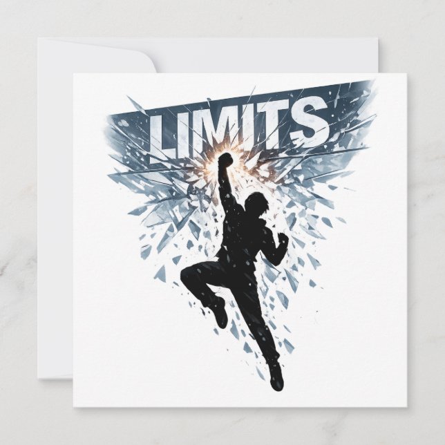 Keine Grenzen Motivation Design  Einladung (Vorderseite)