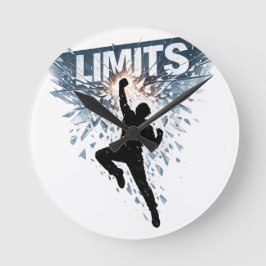 Keine Grenzen Motivation Design  Runde Wanduhr