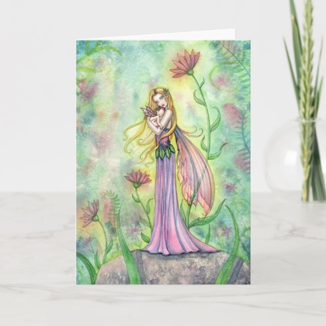 Keine größere Geschenk-Mutter-und Baby-Fee-Karte Karte (Vorderseite)