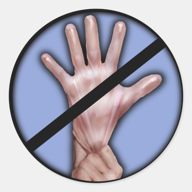 Keine Gummihandschuhe! Aufkleber (Vorderseite)