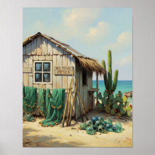 Keine gute Fischerei in Bonaire Poster