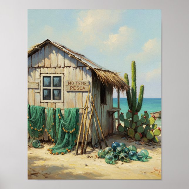 Keine gute Fischerei in Bonaire Poster (Vorne)