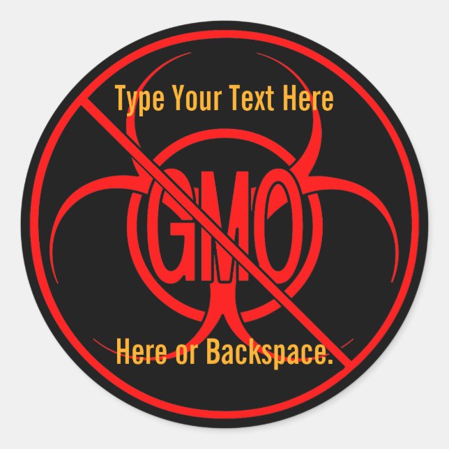 Keine GVO-Aufkleber für benutzerdefinierte GVO-War Runder Aufkleber (Vorderseite)