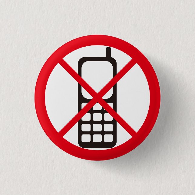 Keine Handys! Button (Vorderseite)