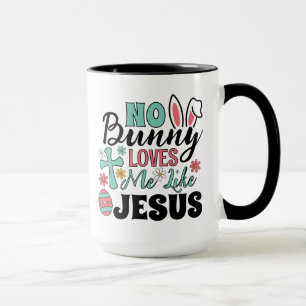 Keine Hasen liebt mich wie Jesus Kaffee Tasse