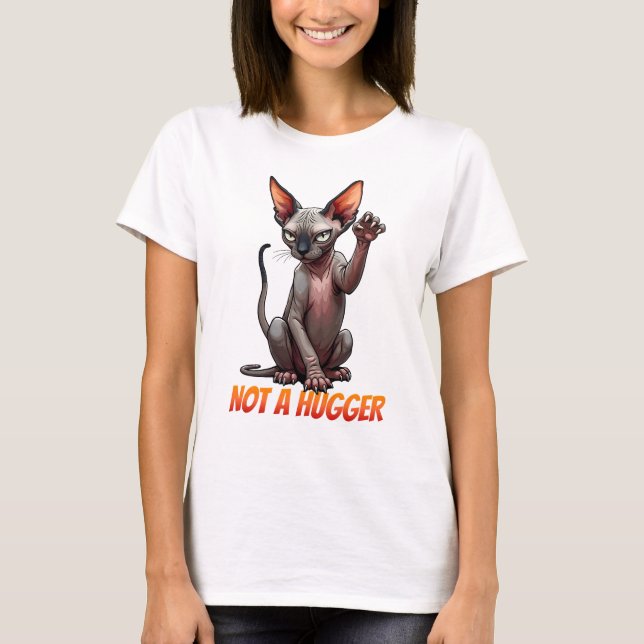 Keine hässliche, lustige Sphynx-Katze Lover T-Shirt (Vorderseite)