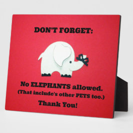 Keine Haustiere erlaubt Fotoplatte