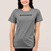 Keine Hektik Text T-Shirt für entspanntes Leben