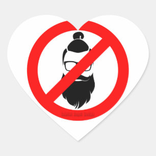 Keine Hipster oder Menschenaffen Herz-Aufkleber