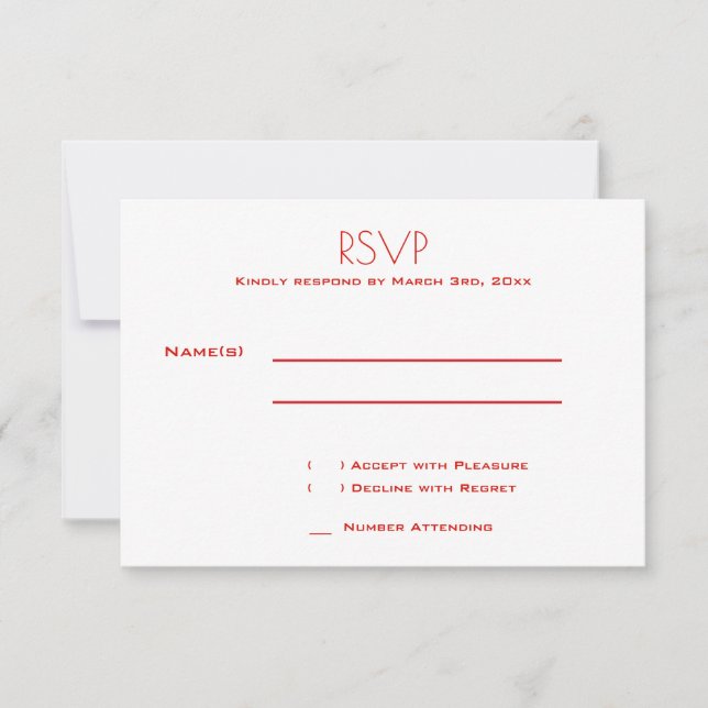 Keine Hochzeit | RSVP Karte (Vorderseite)