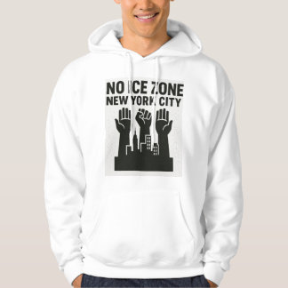 Keine-ICE-Zone-Hoodie – erhobene Fäuste über der S Hoodie