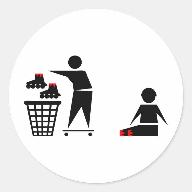 keine Inline Runder Aufkleber (Vorderseite)