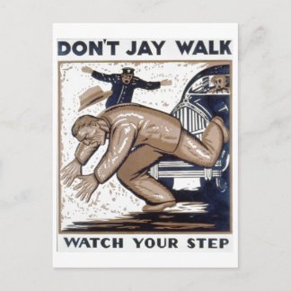 Keine Jay zu Fuß 1937 WPA Postkarte