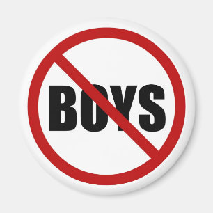 Keine Jungen erlaubten Ikonen-Magneten Magnet