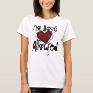 Keine Jungs erlaubt Barbed Wire Heart T-Shirt