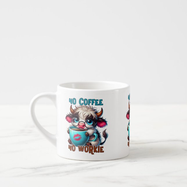 Keine Kaffee, keine Arbeit Espressotasse (Links)