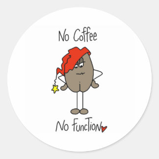 Keine Kaffeefunktion Runder Aufkleber