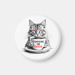 Keine Kaffeine Keine Gnade Katzen-Kaffee-Liebhaber Magnet