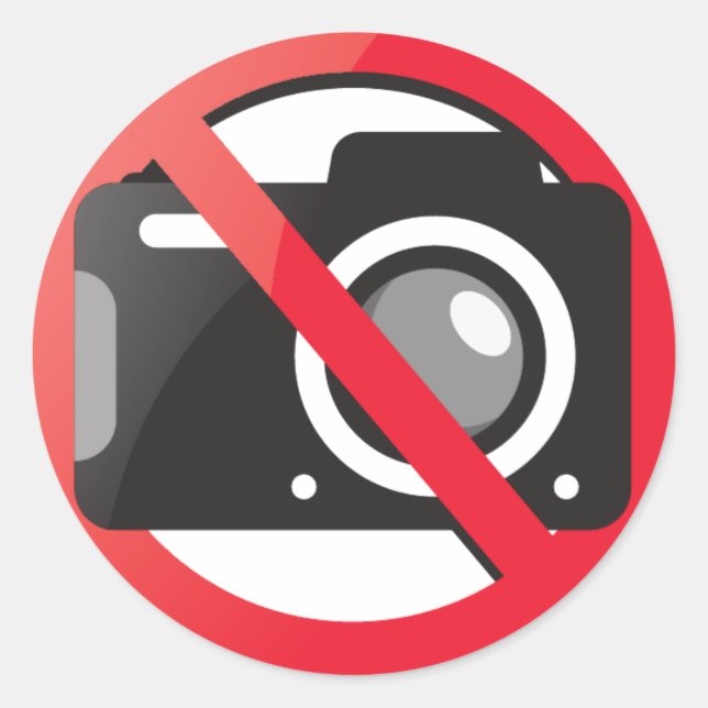 Keine Kamera erlaubt Runder Aufkleber (Vorderseite)