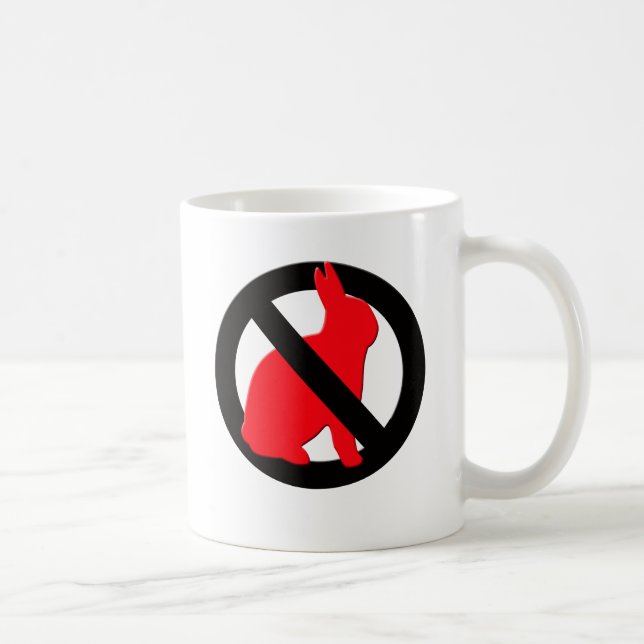 Keine Kaninchen erlaubt Kaffeetasse (Rechts)