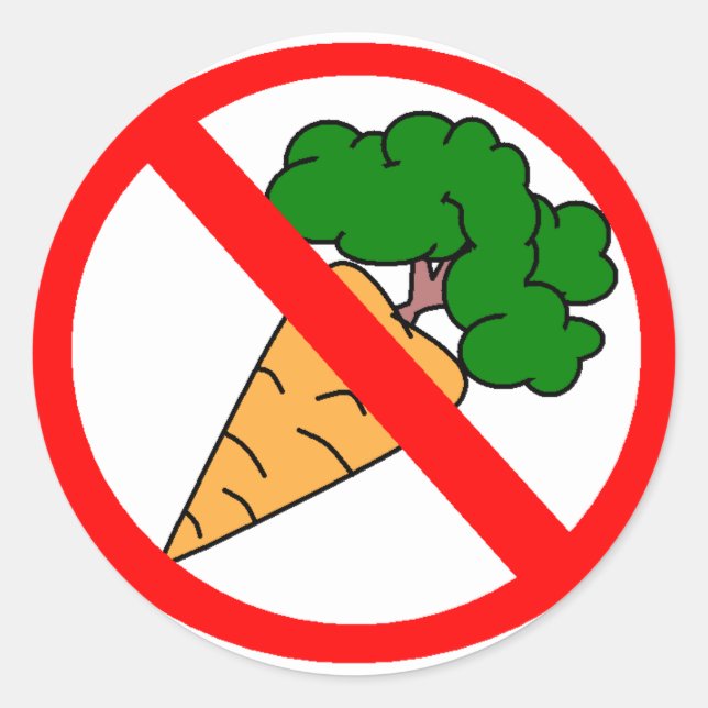 Keine Karotten! Runder Aufkleber (Vorderseite)