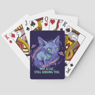 Keine Katze, die dich dennoch beurteilt Humor Kuns Spielkarten