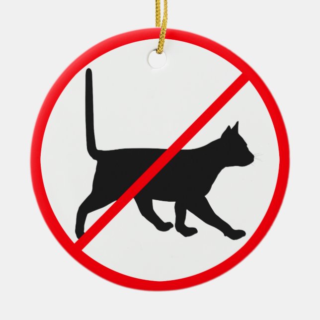 KEINE Katzen Keramikornament (Vorne)