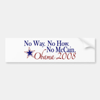 Keine keine Weise, wie kein McCain (Obama 2008) Autoaufkleber