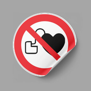 Keine Kennzeichnung für Schrittmacher Aufkleber