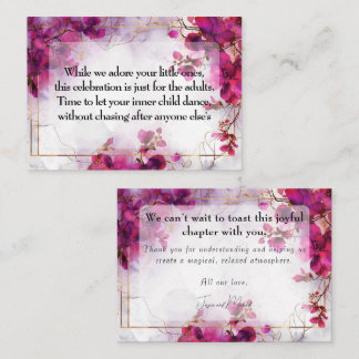 Keine KIDS Fuchsia Verzauberung: Wasserfarbenhochz Begleitkarte