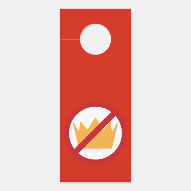 KEINE KINDER! Anti-Trump Red Türanhänger (Vorderseite)