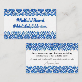 Keine Kinder-Hochzeit 💙🍋Azul & Limone Romance – Begleitkarte