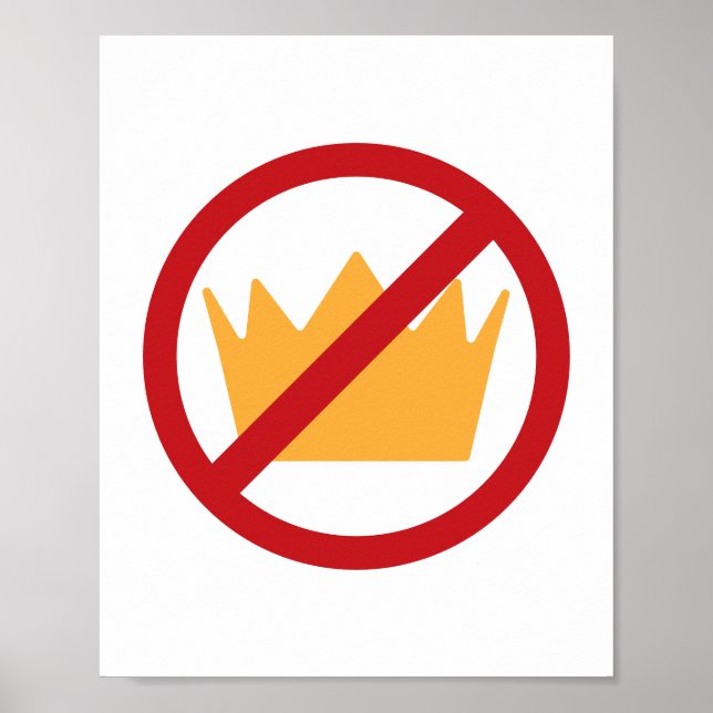 KEINE KINDER! Weiß Poster (Vorne)