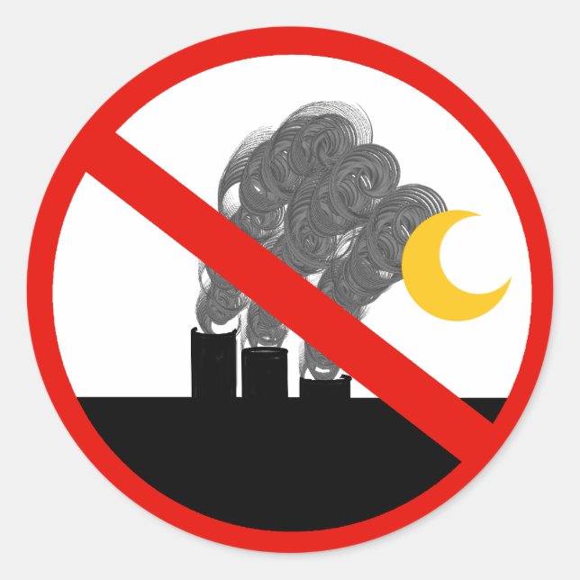 Keine Kohlenstoff-Rauchhalterungen Runder Aufkleber (Vorderseite)