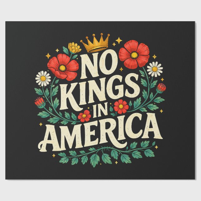 Keine Könige Amerika Geschenkpapier (Flach)