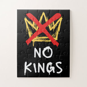 Keine Könige Amerika Protest Demokratie Anti-Trump Puzzle
