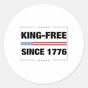 Keine Könige in Amerika 1776 Rette Demokratie Vere Runder Aufkleber