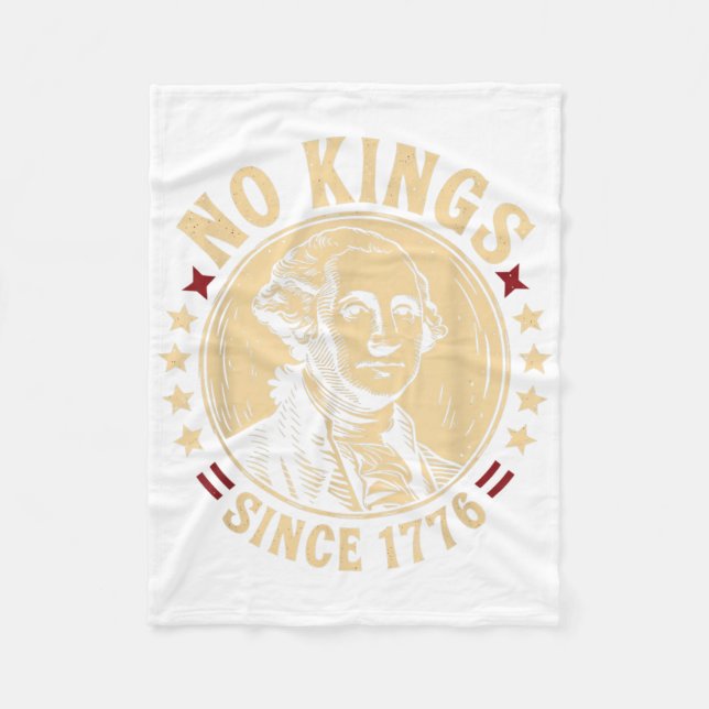Keine Könige in Amerika 1776 Rettete Demokratie in Fleecedecke (Vorderseite)