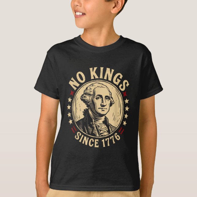 Keine Könige in Amerika 1776 Rettete Demokratie in T-Shirt (Vorderseite)