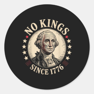 Keine Könige in Amerika 1776 Runder Aufkleber