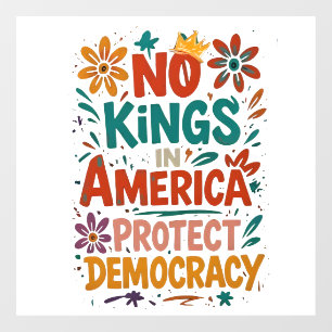 Keine Könige in Amerika Amerikanische Demokratie Fensteraufkleber