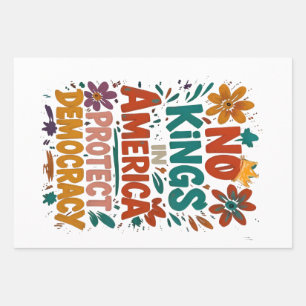 Keine Könige in Amerika Amerikanische Demokratie  Geschenkpapier Set