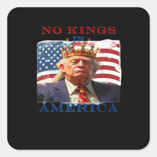 Keine Könige In Amerika Anti Klassisch Einfach Sau Quadratischer Aufkleber