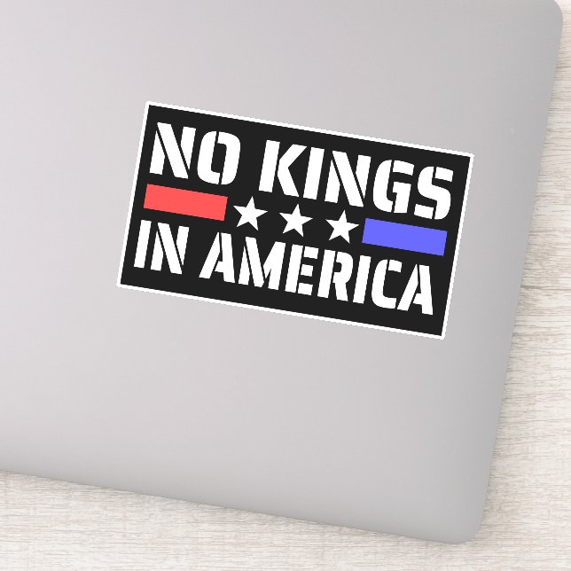 Keine Könige in Amerika - Anti-Monarchie Aufkleber (Detail)