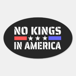 Keine Könige in Amerika - Anti-Monarchie Ovaler Aufkleber